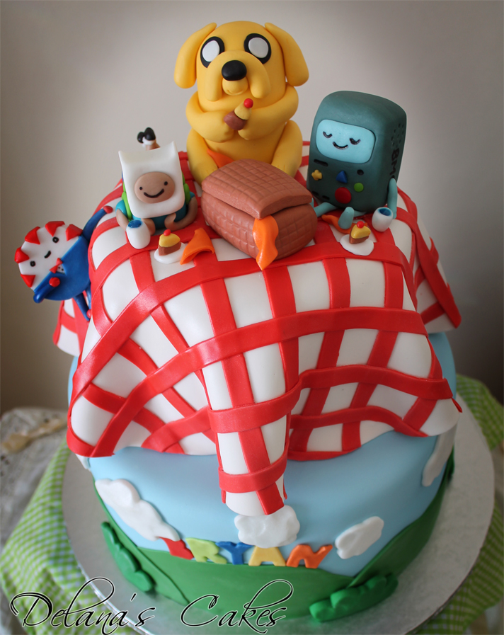 Delana's Cakes: Adventure Time Picnic Cake with Jake, Finn ...