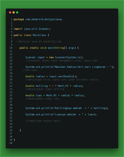 Contoh Program Menghitung Luas dan Keliling Lingkaran di Java ...