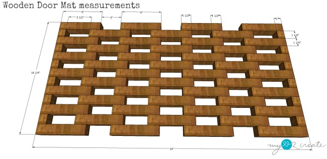 Reversible Wooden Door Mat, MyLove2Create