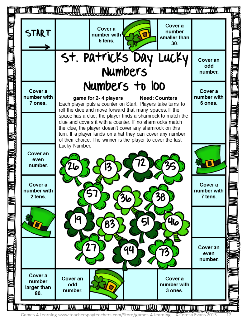Fun Games 4 Learning: St. Patrick's Day Math FREEBIES