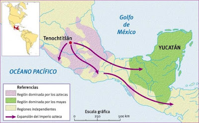 ubicación de la cultura azteca Mapa de la cultura azteca