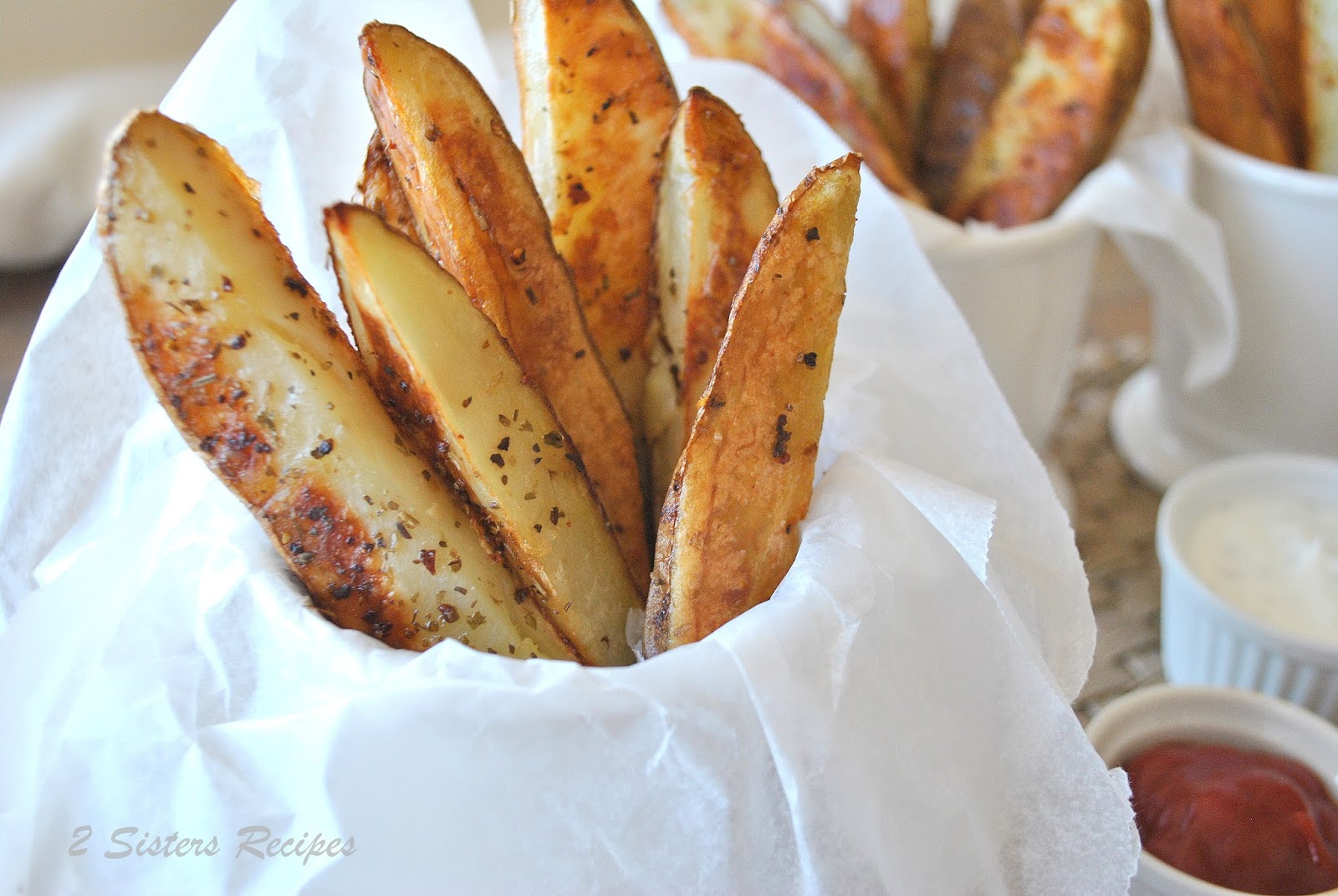 OVEN Steak Fries - Restaurant Style - 2 Sisters Recipes by Anna and Liz
