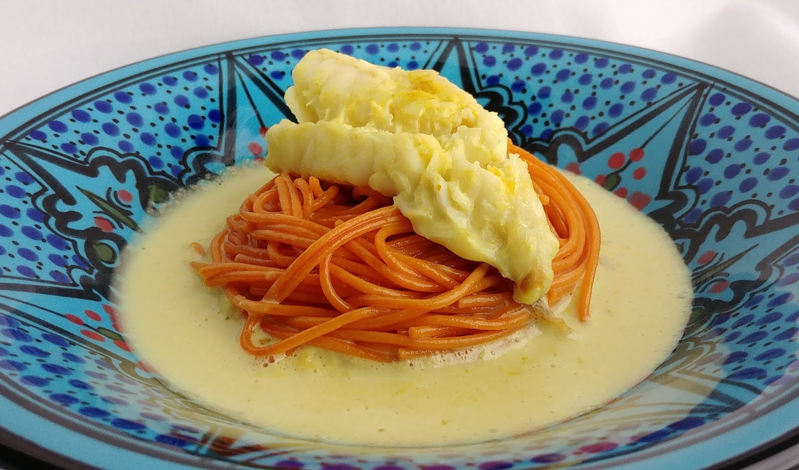 Queue de lotte sauce coco & curry sans lactose