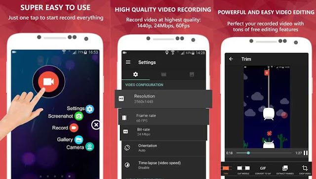 Aplikasi perekam layar android - AZ Screen Recorder