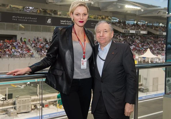 Princess Charlene of Monaco visited Abu Dhabi to watch and support racing driver Charles Leclerc competing in Formula-1 Abu Dhabi Grand Prix