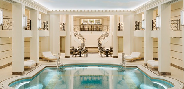 Tour the renovated romantic Ritz Paris Pool in renovated Ritz Paris