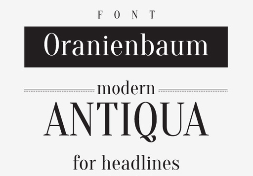 Günün Ücretsiz Fontu: Oranienbaum