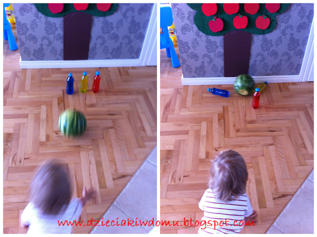 arbuzowe kręgle - zabawa ruchowa dla dzieci