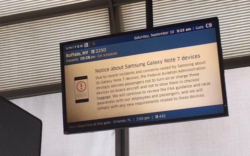 Larangan Samsung Galaxy Note 7