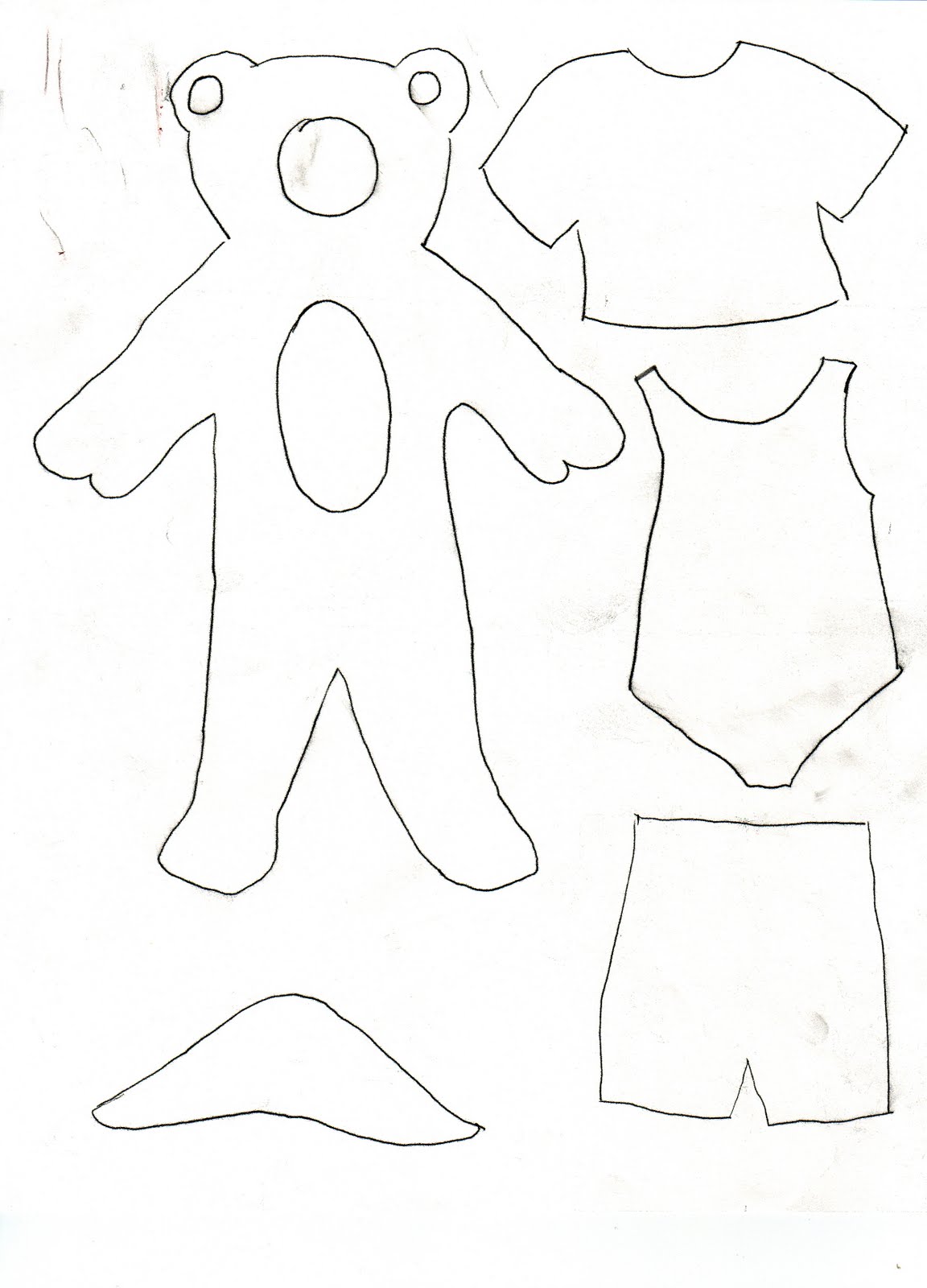 Printable Bear Puppet Template