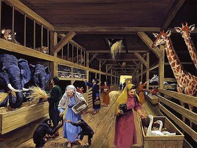 Noé e sua família dentro da arca