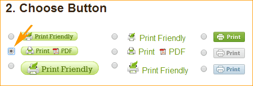 PrintFriendly - Elegir botón