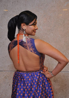 Puuja Kumar in backless Blue Ethnic Dress at GARUDA VEGA Pre Release event