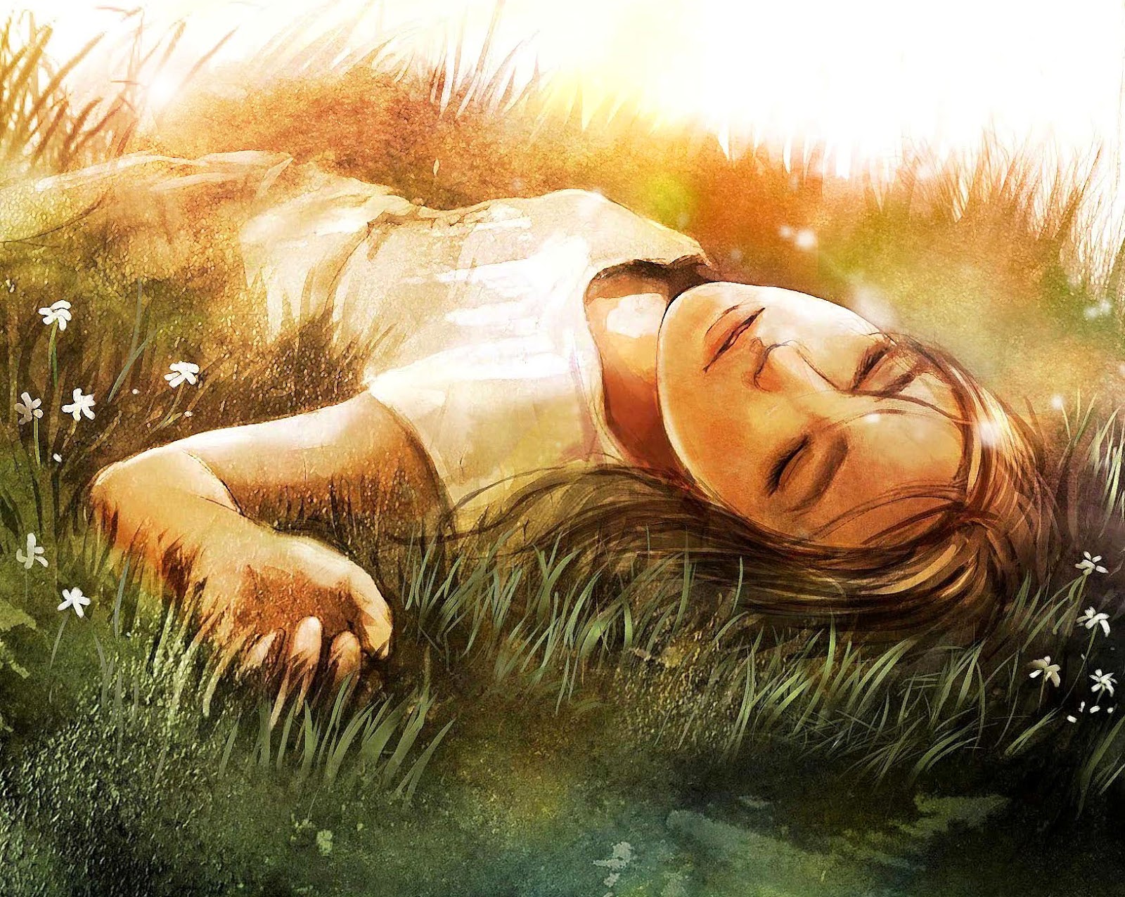 Люди из прошлого во сне. Человек лежит в траве арт. Мечтатель живопись. Девушка лежит на траве арт.