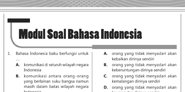 Soal Latihan Pretest PPG Mapel Bahasa Indonesia Beserta Pembahasannya