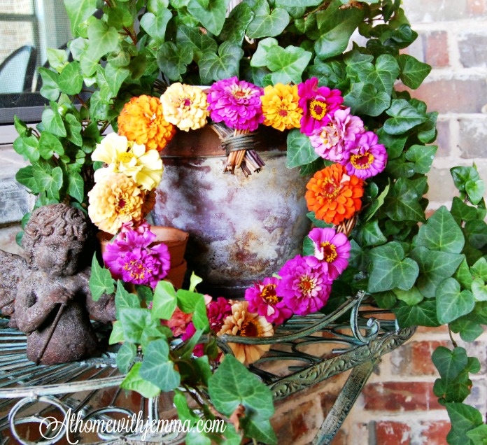 Fresh Floral Summer Wreath At Home with Jemma