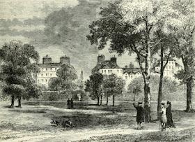 Entrance to Grosvenor Street from Hyde Park c1780  from Old and New London by E Walford (1878)