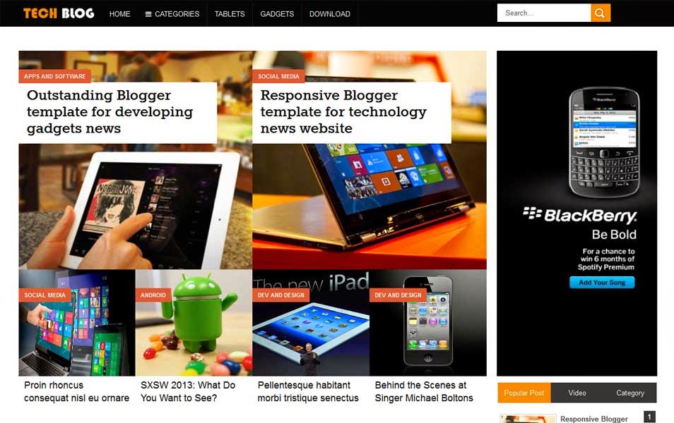 12 Template tin tức đẹp và chuyên nghiệp cho Blogspot Passionery