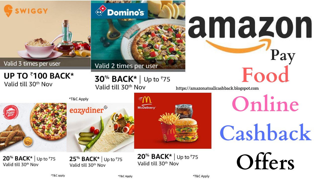 Amazon Pay Balance Cashback offers Up to 30 off on Food Order Online