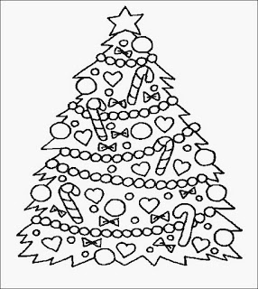 desenho de arvore de natal para colorir