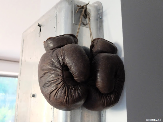 gants de boxe cuir matton vintage