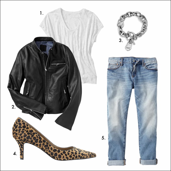 boyfriend jeans, white tee, moto jacket, gap, trend, fashion, outfit of the day