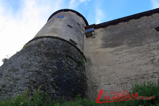 Una de las torres del castillo de Bled