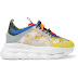 VERSACE Chain Reaction Panelled Canvas Sneakers