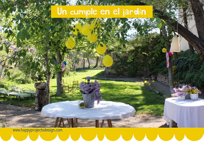 un cumple en el jardín