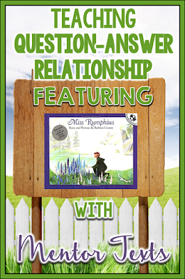 Teach Question-Answer Relationships or QAR using Miss Rumphius to help your students deepen their understanding. Teach Question-Answer Relationships or QAR using Miss Rumphius to help your students deepen their understanding.