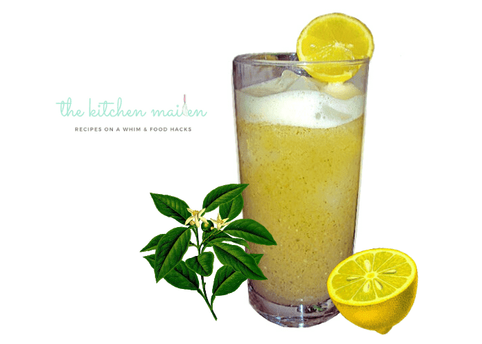A refreshing slushie drink that is both zesty and minty yet has the soft earthiness of green tea