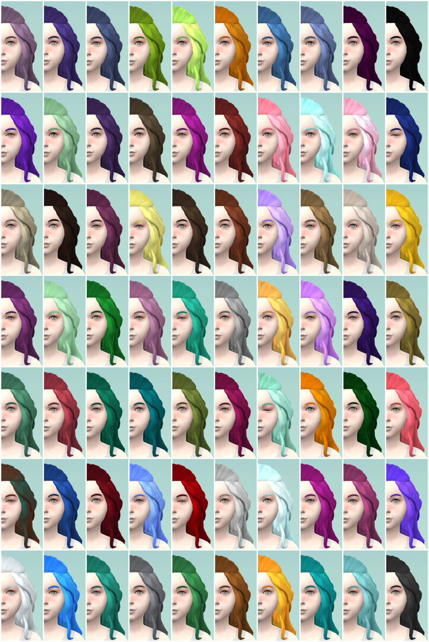 My Sims 4 Blog 70 Matching Berry Recolors For Girls Romantic Hair