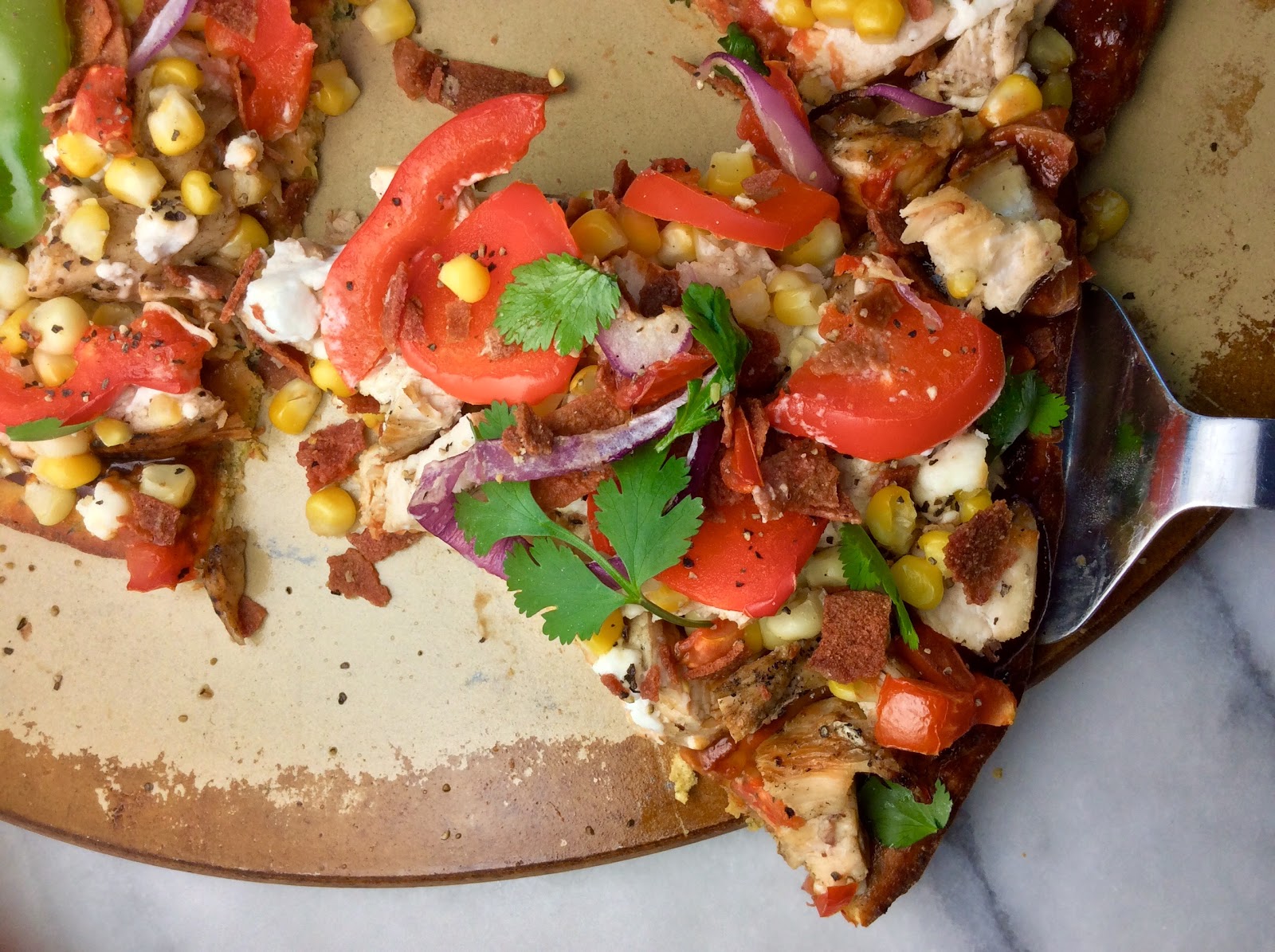 Food Fitness by Paige Barbecue Chicken Zucchini Pizza
