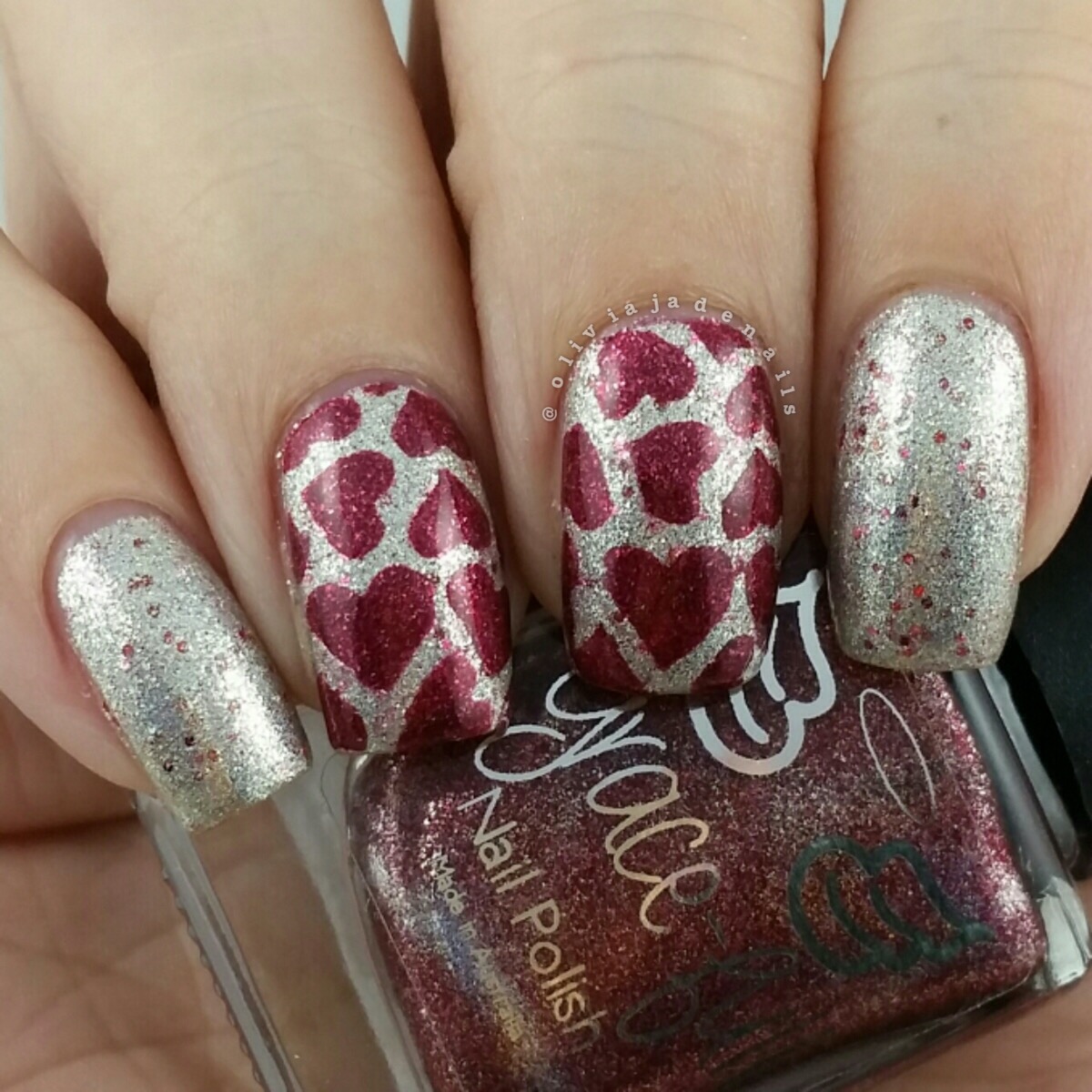 Grace-full Nail Polish Osiris Rose with Kiss From The Rose swatched by Olivia Jade Nails