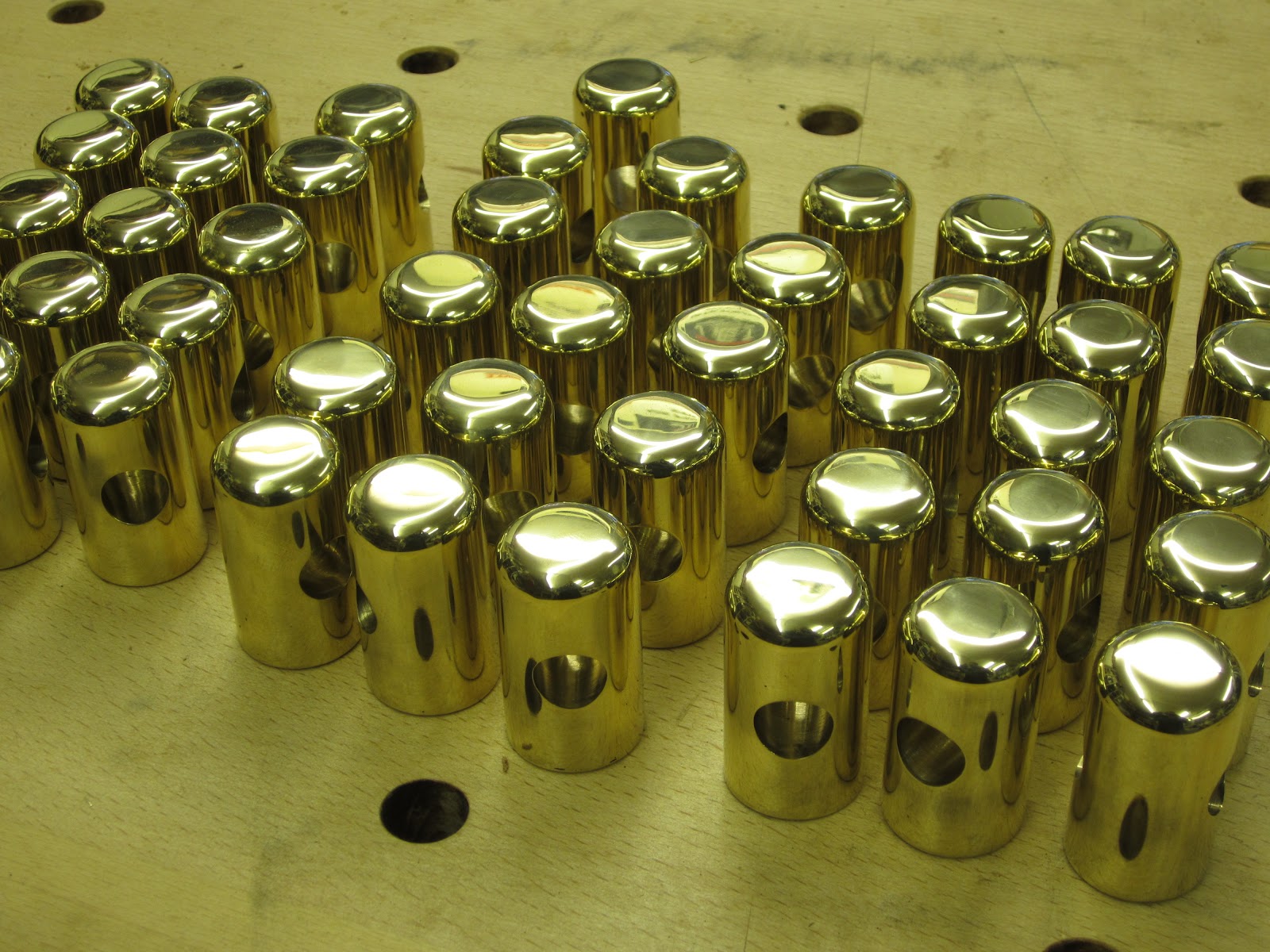 David Barron Furniture Making Brass Hammer Heads.
