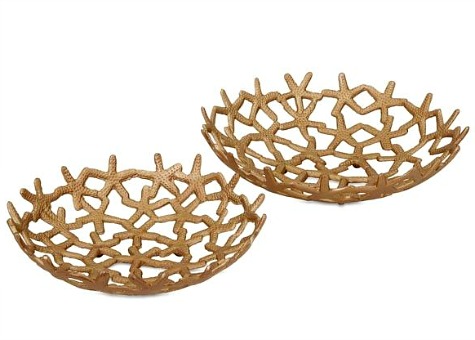 Gold Starfish Bowls