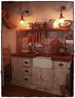 Shabby Dollhouse: Sommerküche.....