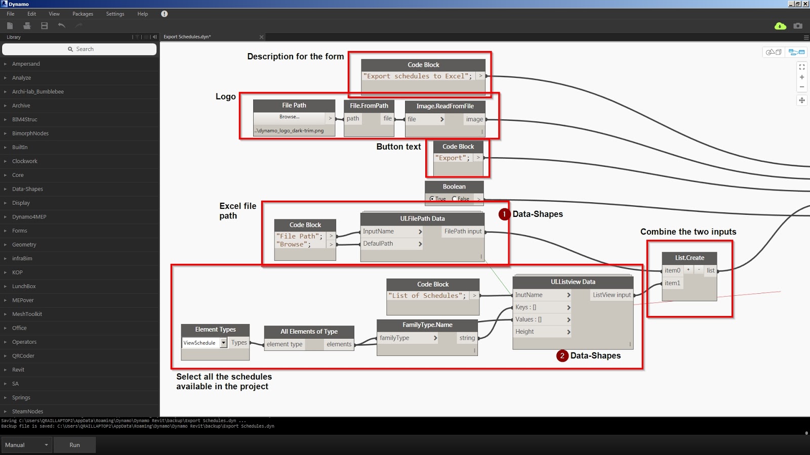 Revit Add Ons Exporting Schedules To Excel With Dynamo