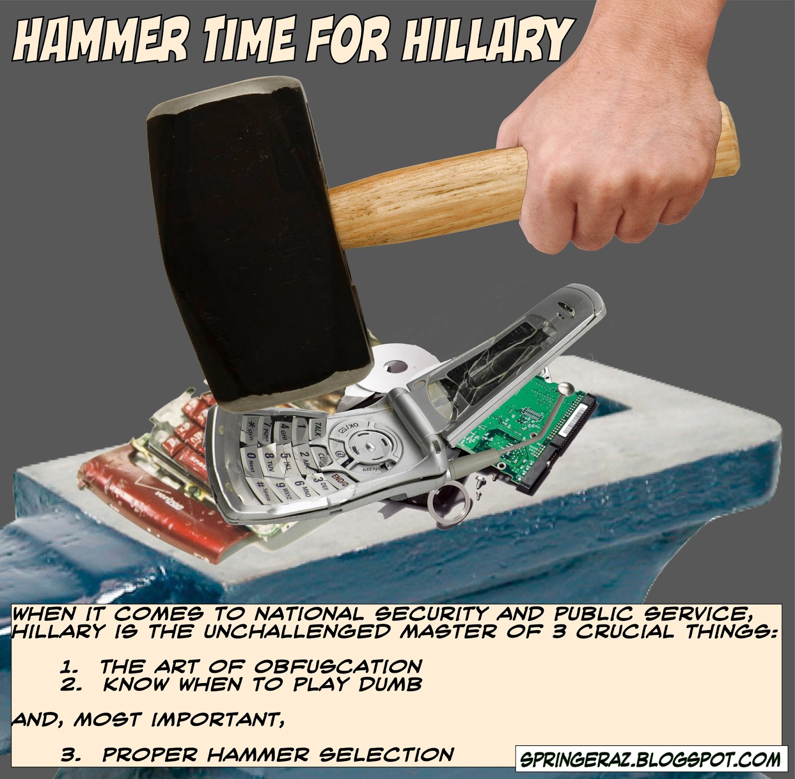 springer's blog Hammer Time For Hillary
