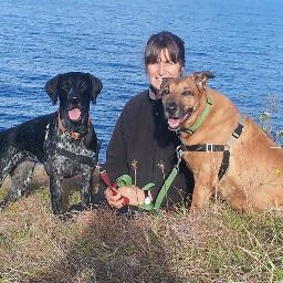 Barbara Hodel from Goodog Positive Dog Training Sydney with her two dogs