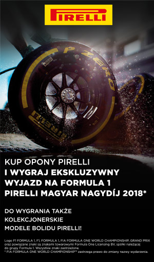 Wygraj dwuosobowy pakiet wyjazdowy VIP FORMULA 1 PIRELLI MAGYAR NAGYDÍJ 2018 Konkurs