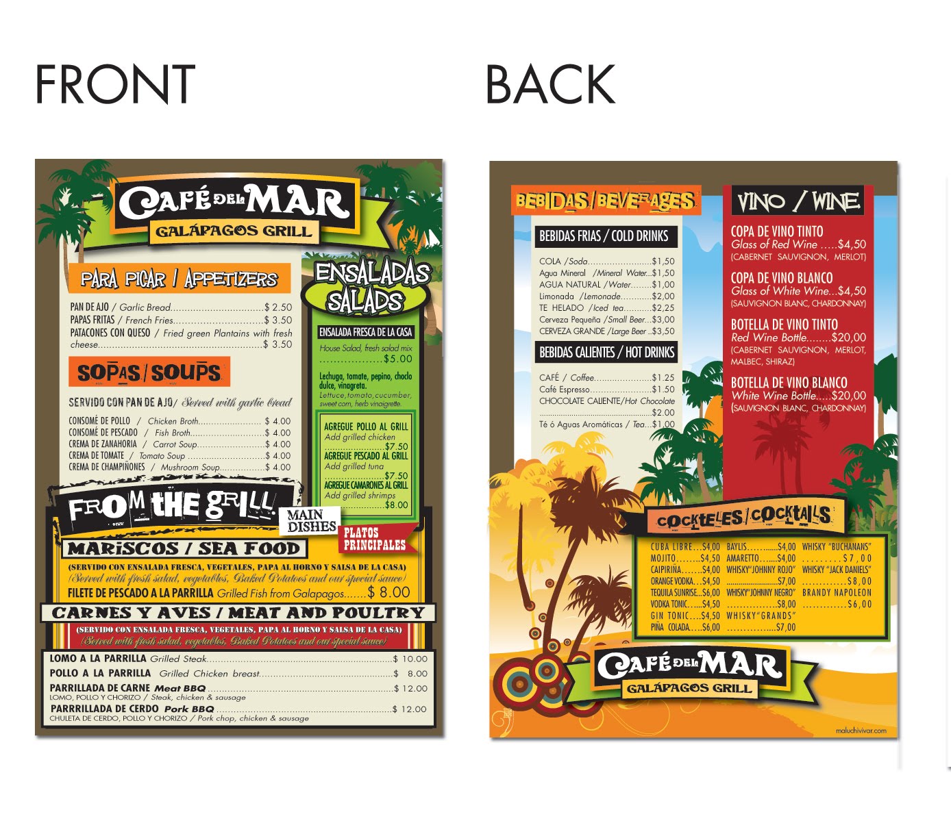 Productos para el hogar por marca Cafe del mar menu