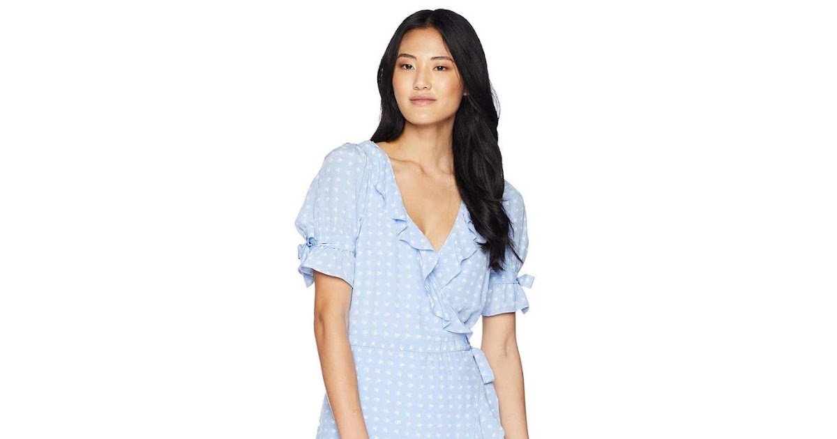 for love and lemons periwinkle wrap dress