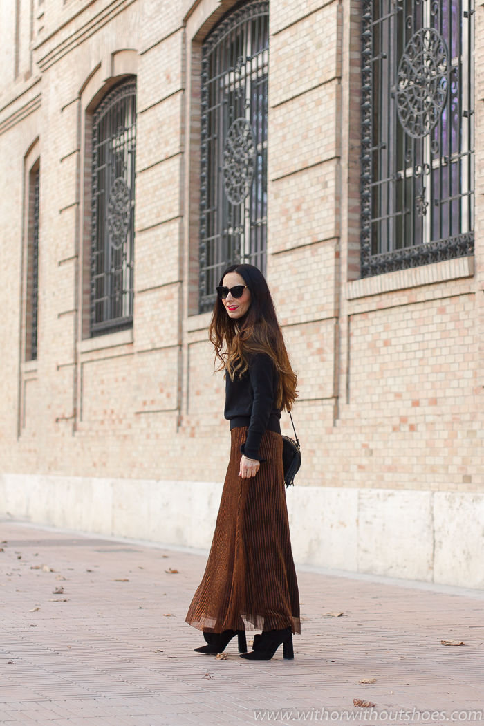 Streetstyle: Un look estiloso una falda larga | With Or Without - Blog Influencer Moda España