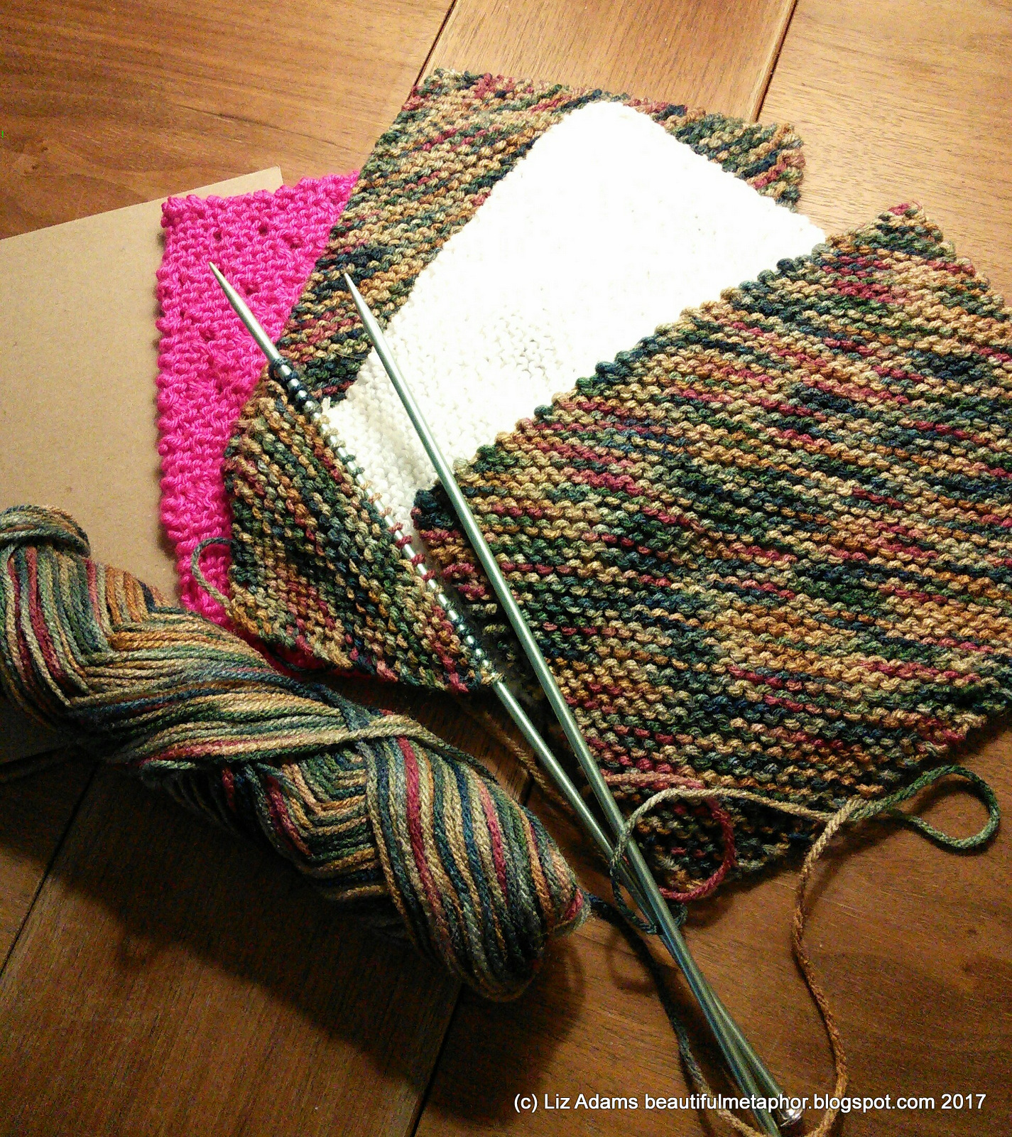 Art The Beautiful Metaphor Experiments In Weaving And Blanket Sections But Anyway Here Are The First Few Together With Cardboard Template I Cut To Make Sizing Simpler And M Knitting Diagonally For Same Reason