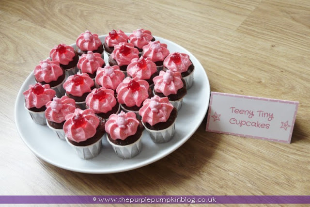 Teeny Tiny Cupcakes for a Baby Shower at The Purple Pumpkin Blog