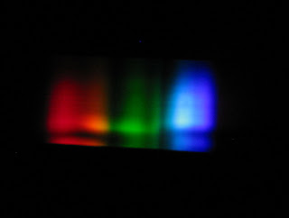rhodolite gem spectrum as seen through a spectrometer