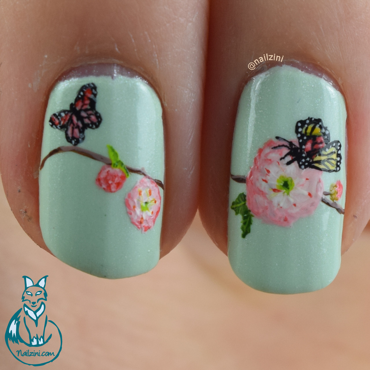 Spring Flower Nail Art