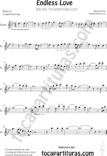 Flute and Recorder Sheet Music for Endless Love Pop Baladas Music Scores