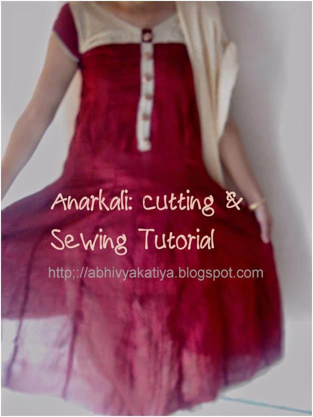 anarkali frock cutting and stitching